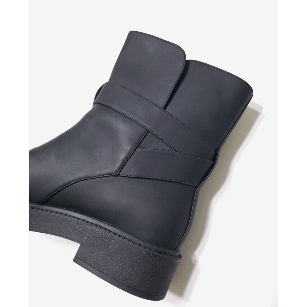NIB Vince Kaelyn Leather Waterproof Moto Ankle Boots Black Buckle 9.5 $350 - Picture 10 of 16